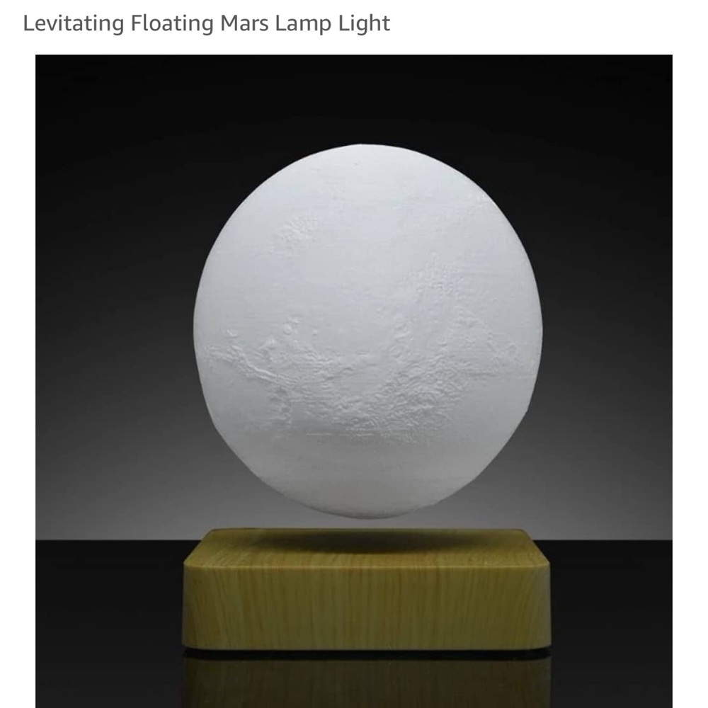 Levitating White Moon Lamp